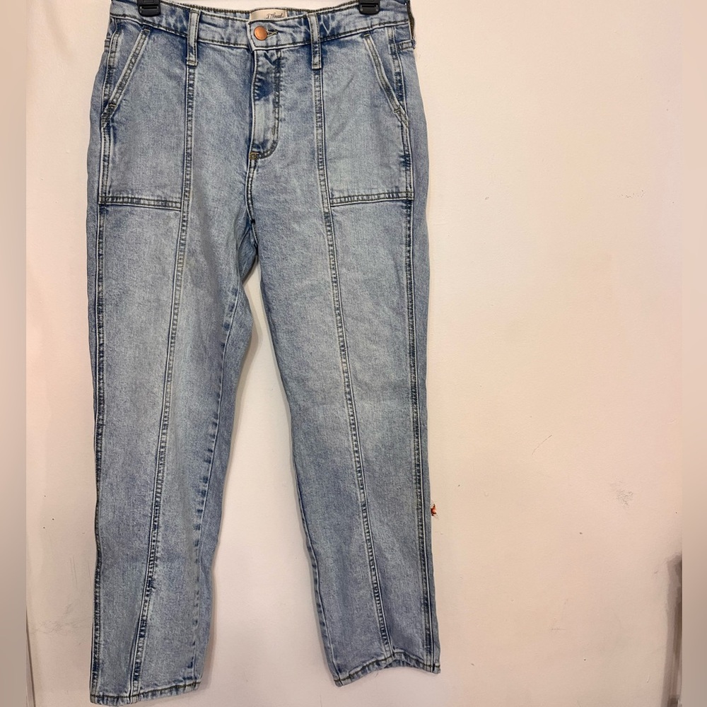 Slim straight denim jeans